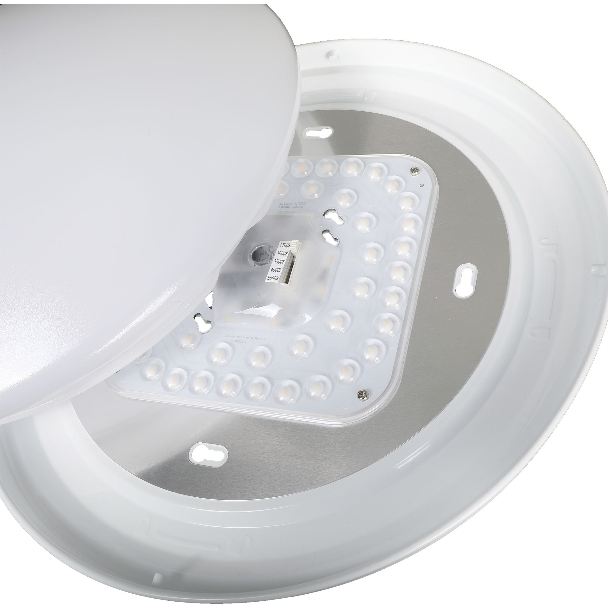 EnviroLite LED 13.75 inch White Puff Flush Mount Ceiling Light